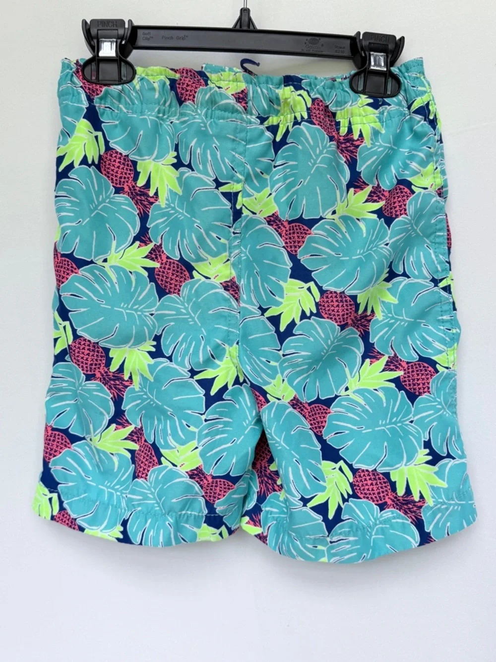 J. Khaki Turquoise Tag with Navy and Neon Yellow Accent